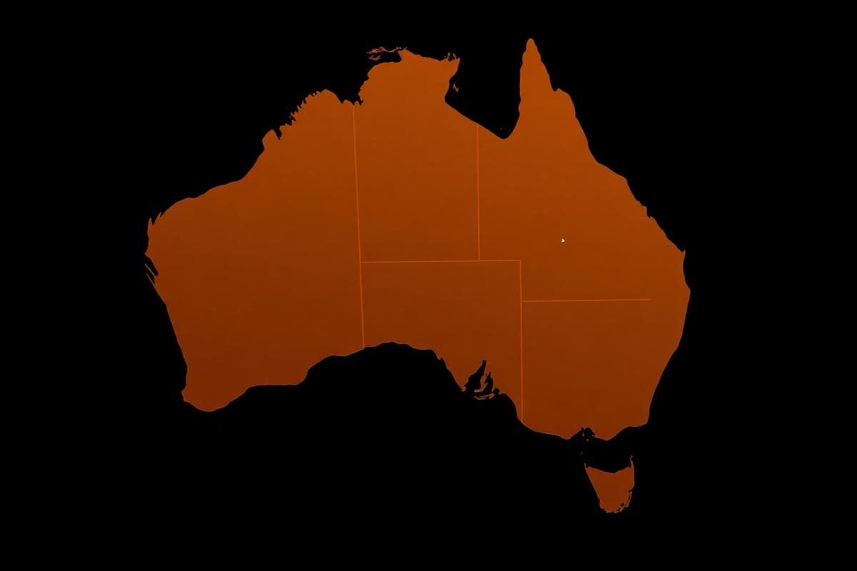 Map of Australia illustrating nationwide delivery of Peak State Male Enhancement